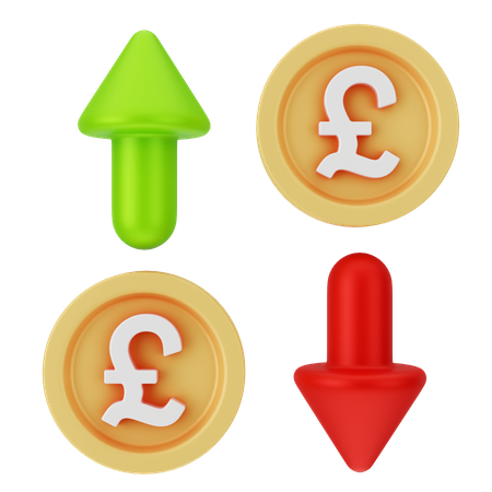 Pound Fluctuation  3D Icon