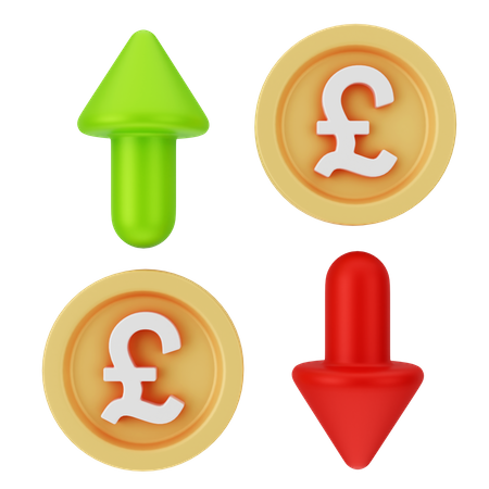 Pound Fluctuation  3D Icon