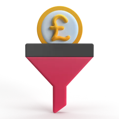 Pound Funnel  3D Icon