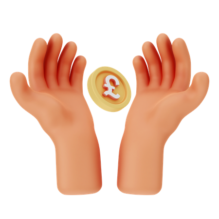 Pound In Hand  3D Icon