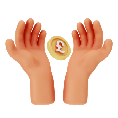 Pound In Hand  3D Icon