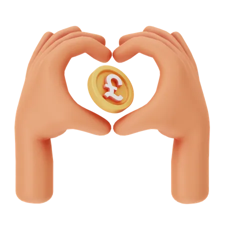 Pound In Hand  3D Icon