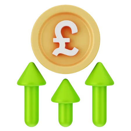 Pound Increasing  3D Icon