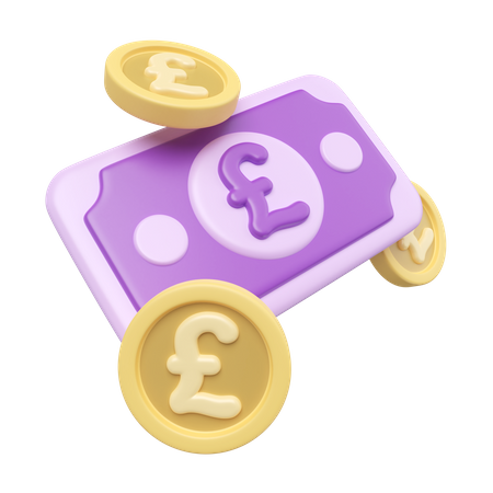 Pound Money  3D Icon