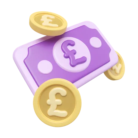 Pound Money  3D Icon