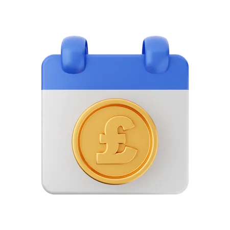 Pound Payment Date  3D Icon