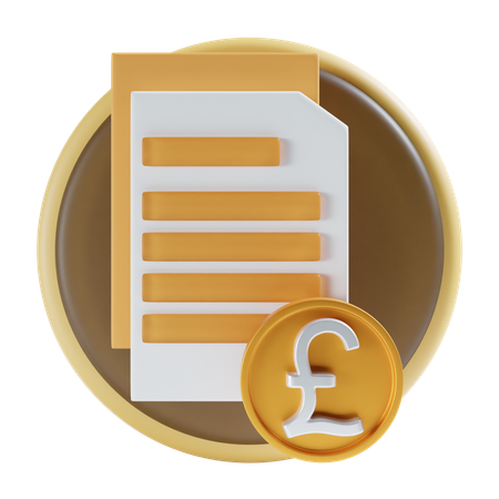 Pound payment file  3D Icon