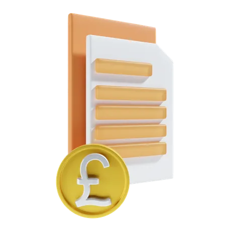 Pound payment file  3D Icon