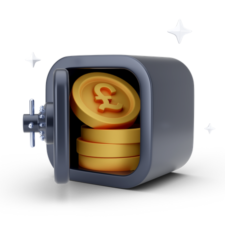 Pound Safe 3D Icon