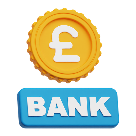 Pound Sterling Bank  3D Icon