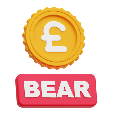 Pound Sterling Bear  3D Icon