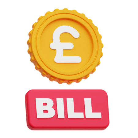 Pound Sterling Bill  3D Icon