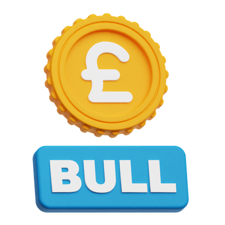 Pound Sterling Bull  3D Icon
