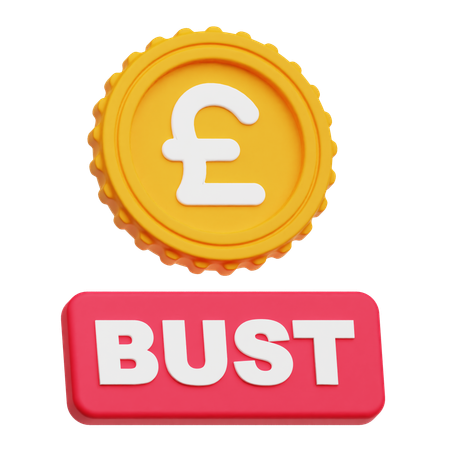 Pound Sterling Bust  3D Icon