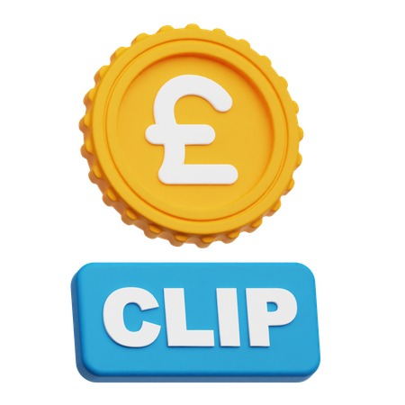 Pound Sterling Clip  3D Icon