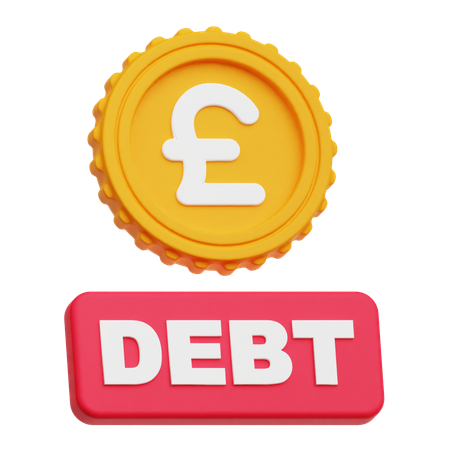 Pound Sterling Debt  3D Icon