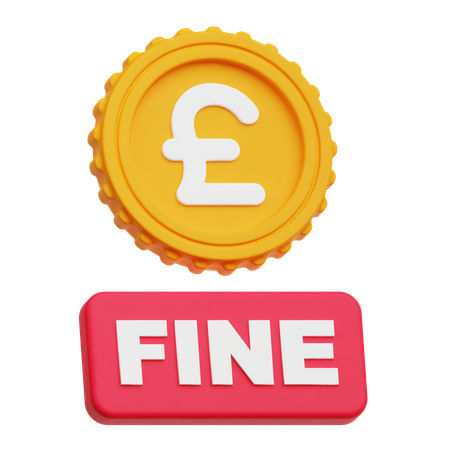 Pound Sterling Fine  3D Icon