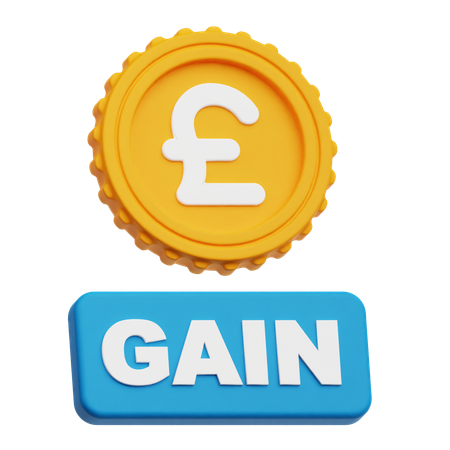 Pound Sterling Gain  3D Icon