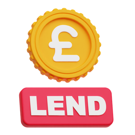 Pound Sterling Lend  3D Icon