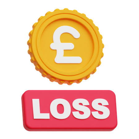 Pound Sterling Loss  3D Icon
