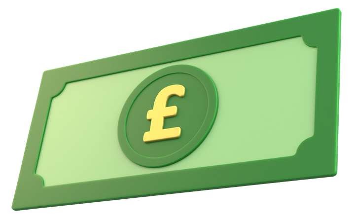 Pound Sterling Money 3D Icon
