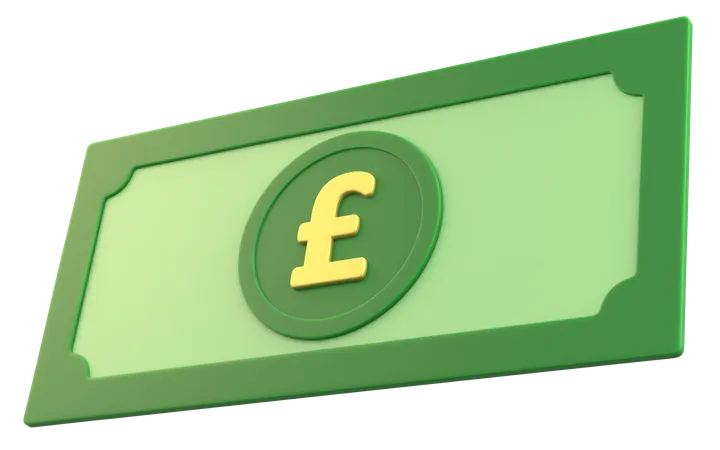 Pound Sterling Money  3D Icon