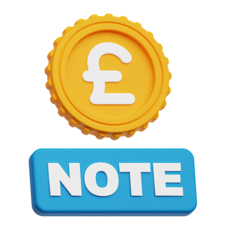 Pound Sterling Note  3D Icon