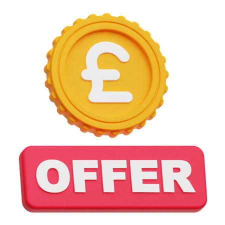 Pound Sterling Offer  3D Icon