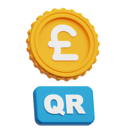 Pound Sterling Qr  3D Icon