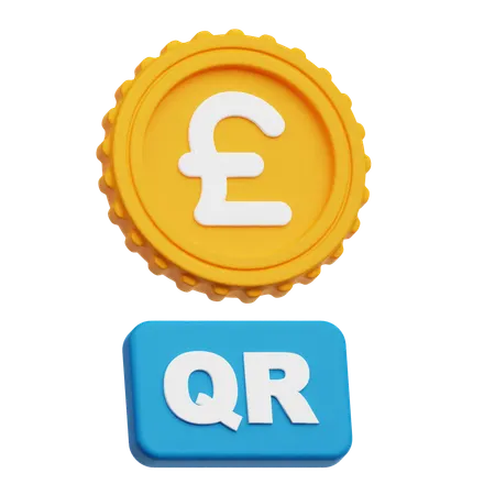 Pound Sterling Qr  3D Icon