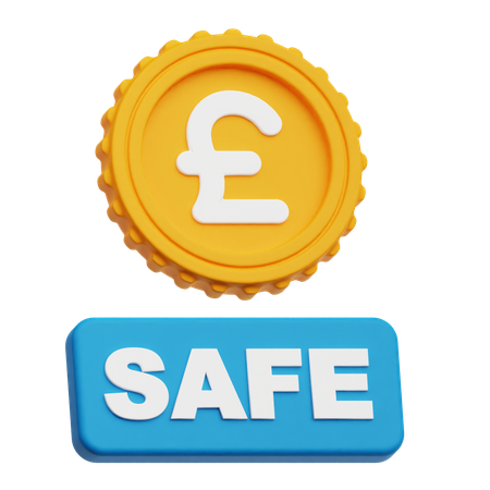 Pound Sterling Safe  3D Icon