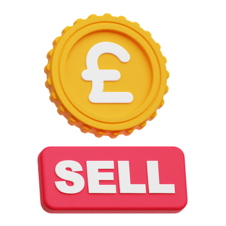 Pound Sterling Sell  3D Icon
