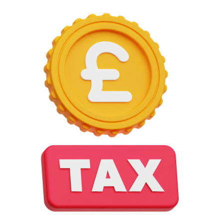 Pound Sterling Tax  3D Icon