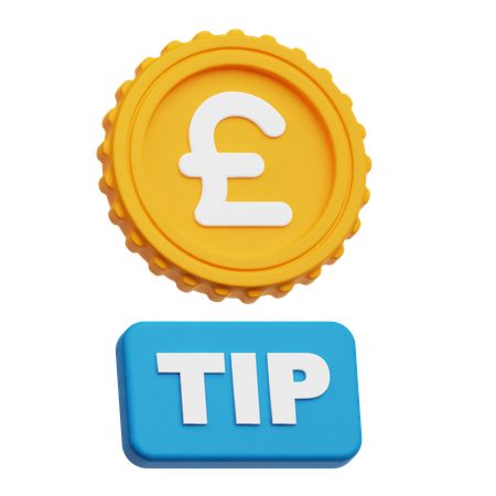 Pound Sterling Tip  3D Icon