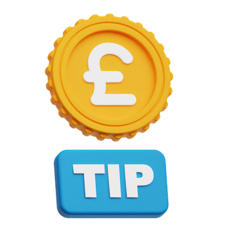 Pound Sterling Tip  3D Icon
