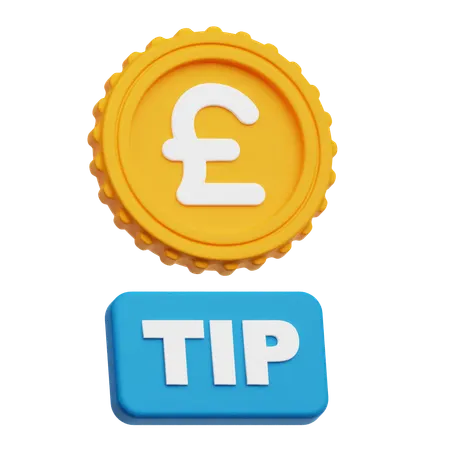 Pound Sterling Tip  3D Icon