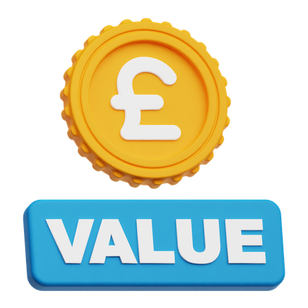 Pound Sterling Value  3D Icon