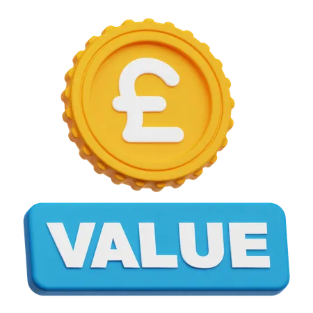 Pound Sterling Value  3D Icon