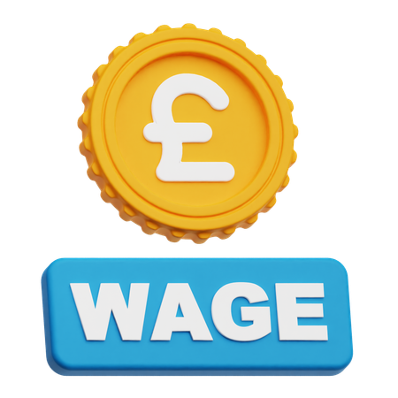 Pound Sterling Wage  3D Icon