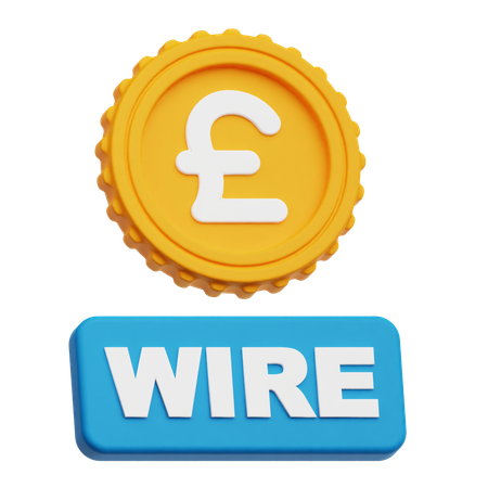 Pound Sterling Wire  3D Icon