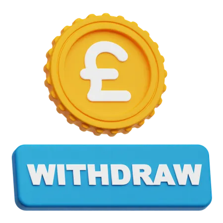 Pound Sterling Withdraw  3D Icon