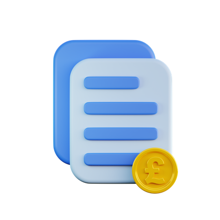 Pound Sterlingpayment Report  3D Icon