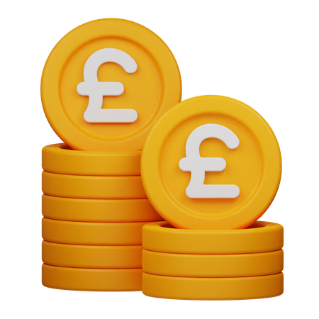 Poundsterling Coin  3D Icon