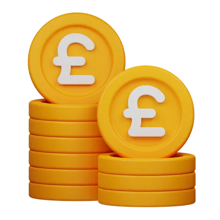 Poundsterling Coin  3D Icon