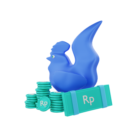 Poupança em rupias  3D Illustration