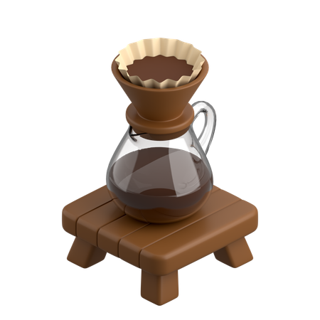 Pour Over Glass  3D Icon