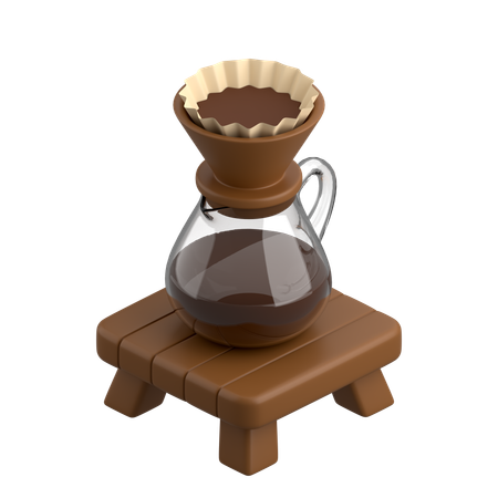 Pour Over Glass  3D Icon