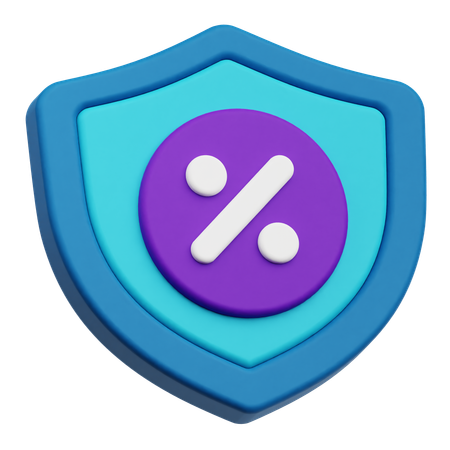 Pourcentage de protection  3D Icon