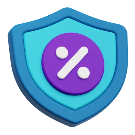 Pourcentage de protection  3D Icon