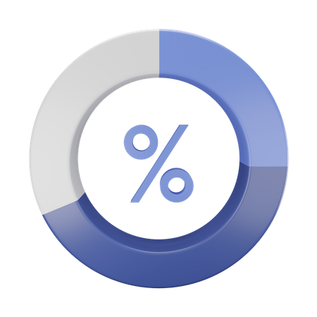 Infographie de pourcentage  3D Illustration